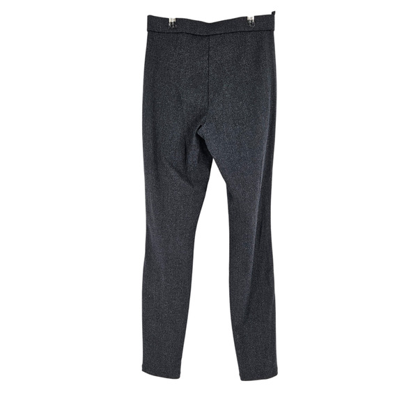 Theory Adbelle Pants Dark Gray Stretch Flannel Wool Blend Pull On Ankle Size 0 - Picture 2 of 5